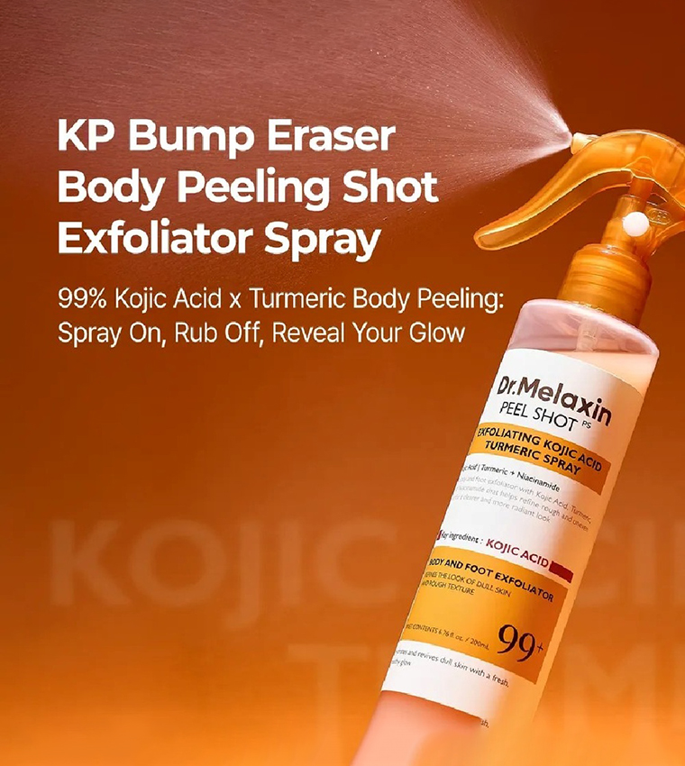 Peel Shot Exfoliating Kojic Acid Turmeric Spray, 200ml