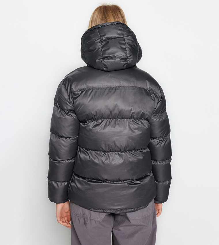 Oversized hooded store puffer coat