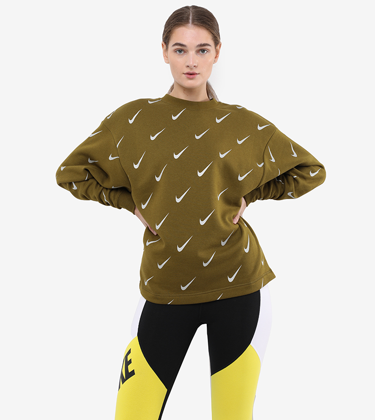 Nike rally crew metallic top