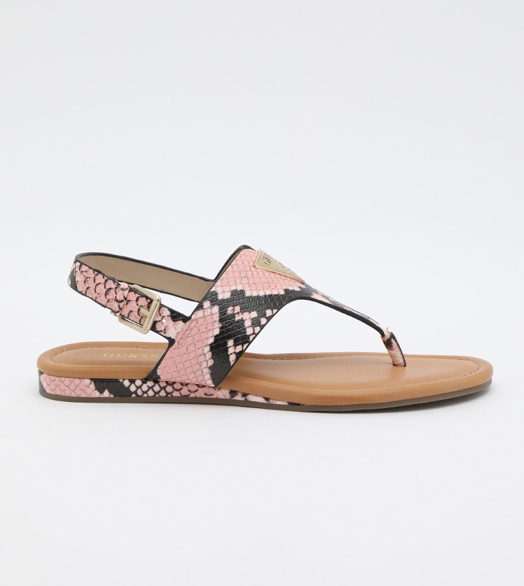 Buy Guess Open Toe Ankle Strap Flats Multi In Multiple Colors 6thStreet UAE