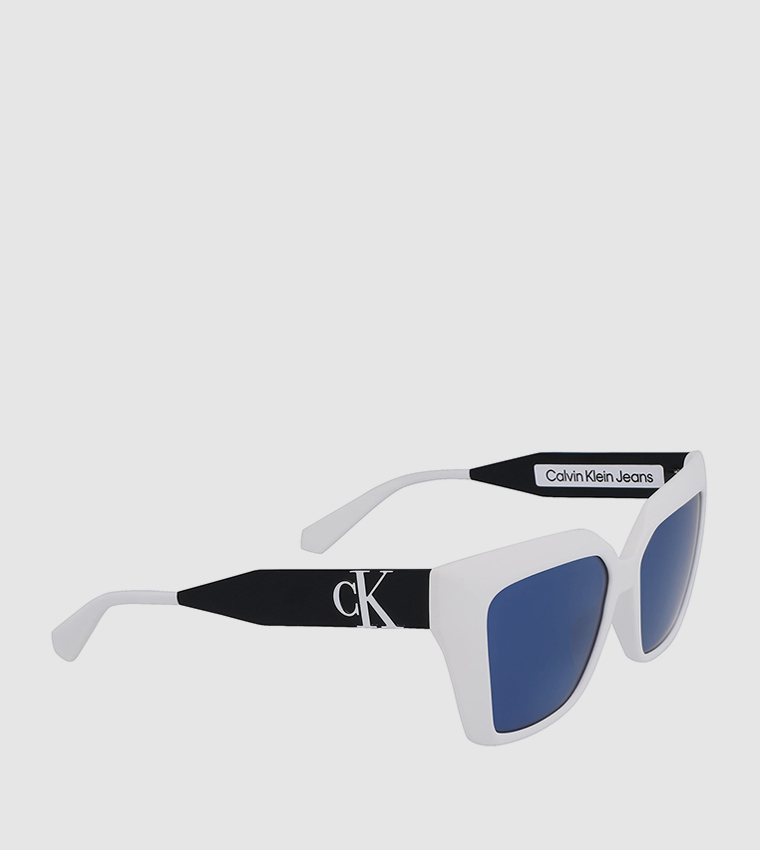 Logo Printed Square Sunglasses