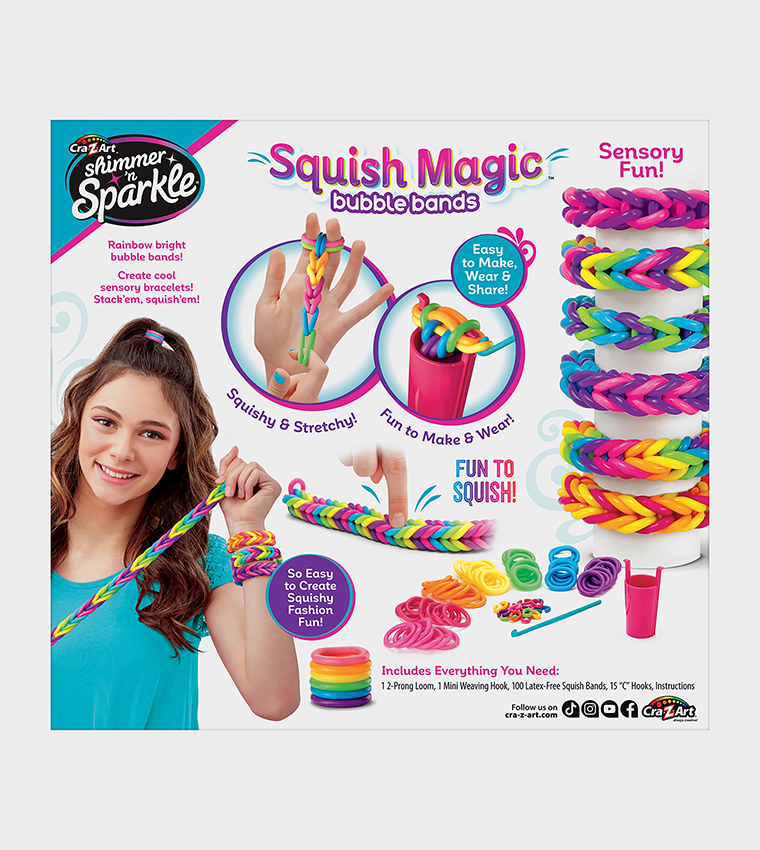 Free: Cra-Z-Loom Shimmer N Sparkle Rainbow Bracelet Maker Makes 24