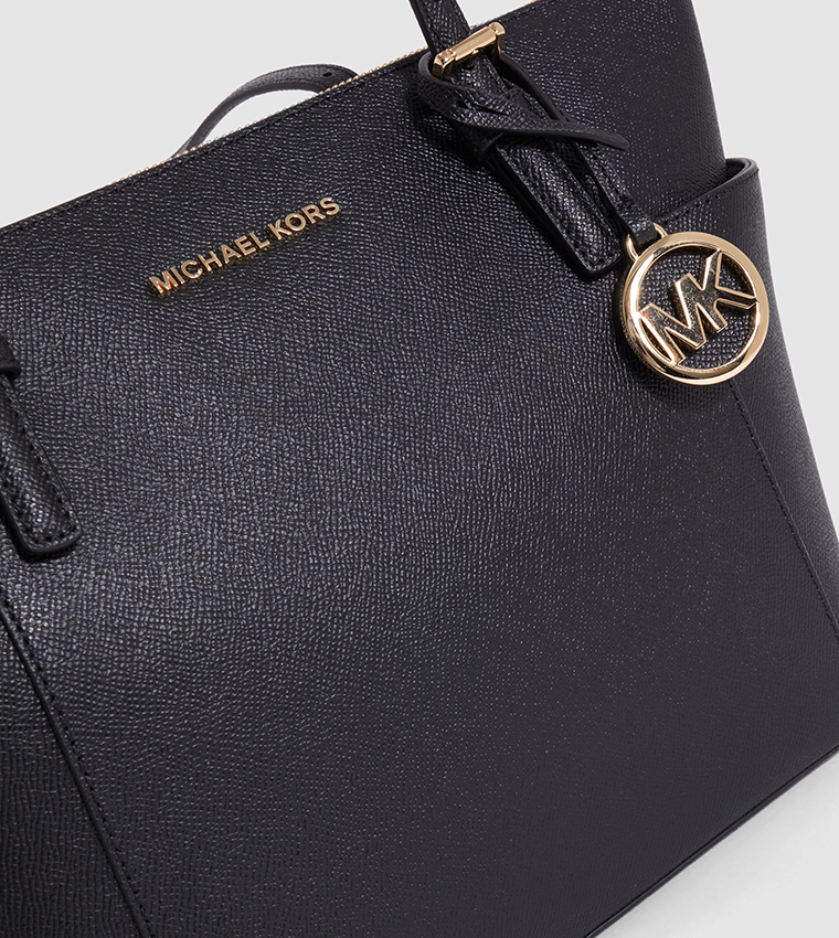 Buy Michael Kors JET SET Textured Tote Bag In Black 6thStreet Bahrain