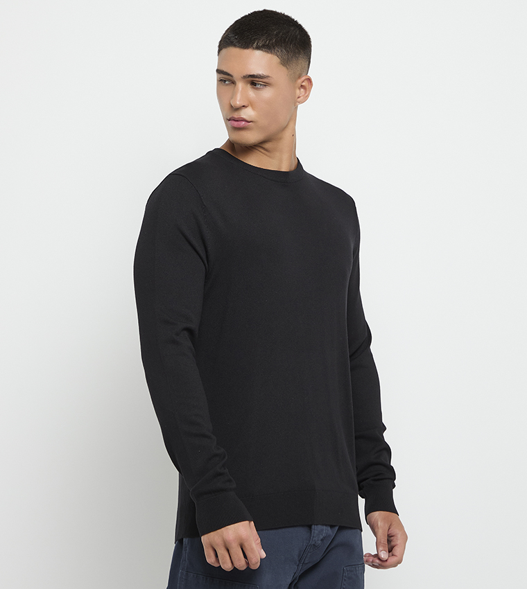 Knitted Crew Neck Sweatshirt