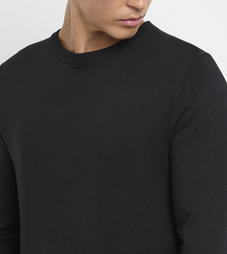 Knitted Crew Neck Sweatshirt