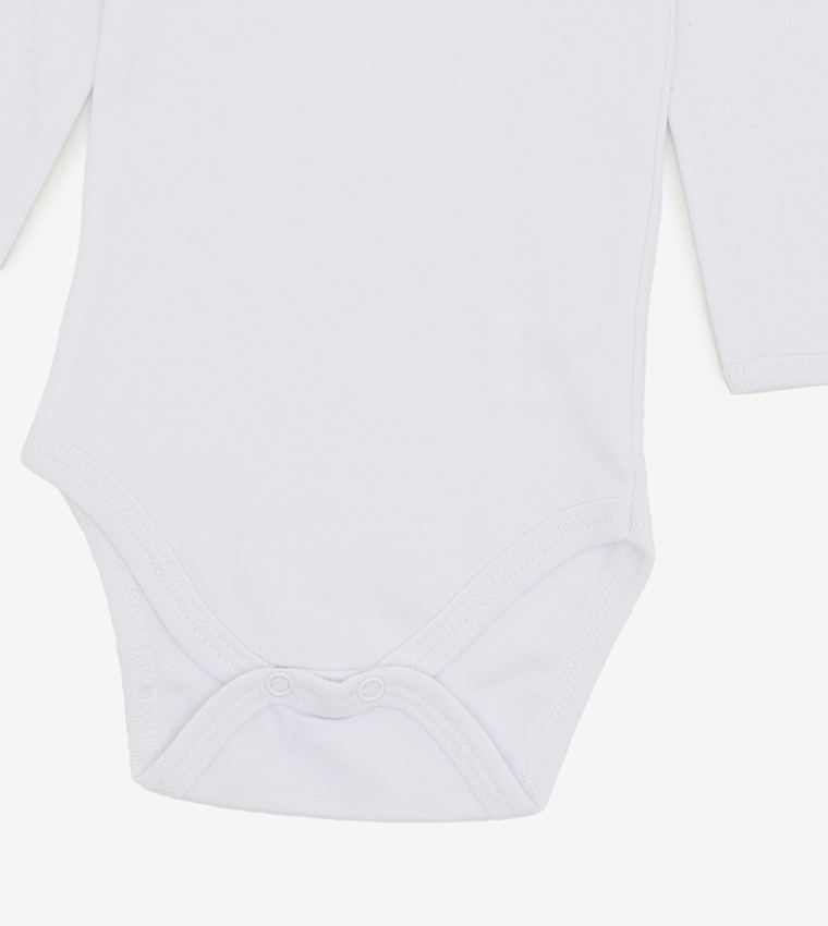 Buy JOY R B Kids Solid Long Sleeves Romper In White 6thStreet UAE