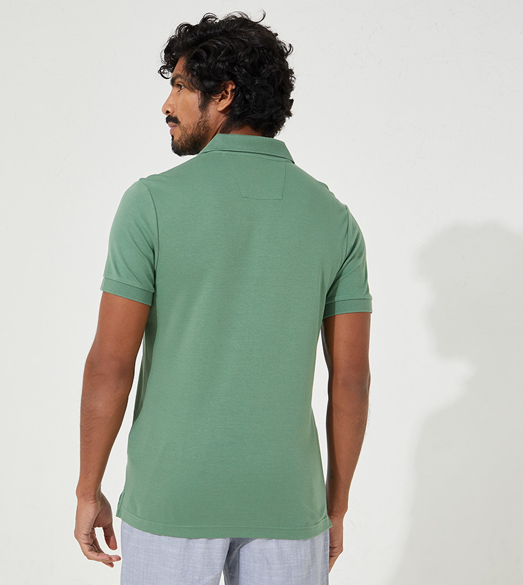 Buy Nautica Slim Fit Interlock T Shirt In Green 6thStreet UAE