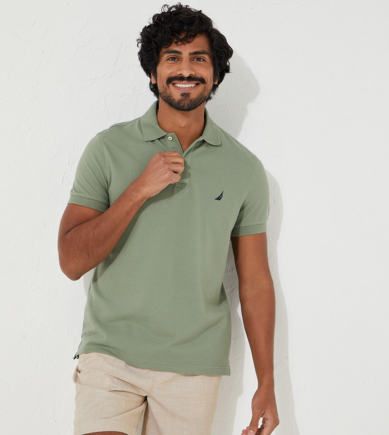 Buy Nautica Casual Slim Fit Polo T Shirt In Green 6thStreet UAE