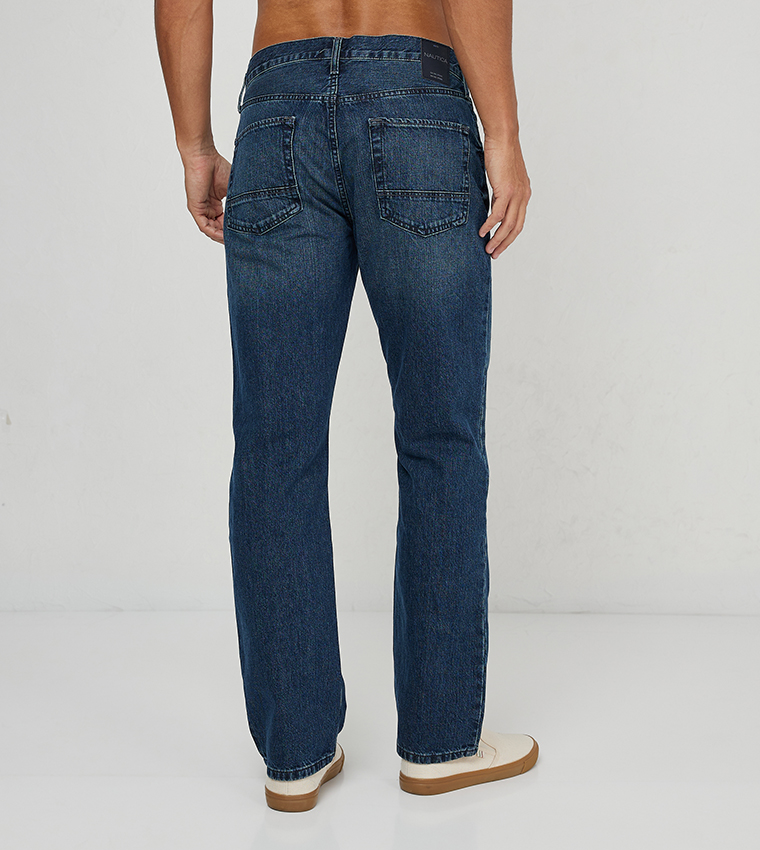 Buy Nautica Relaxed Fit Washed Jeans In Blue 6thStreet UAE