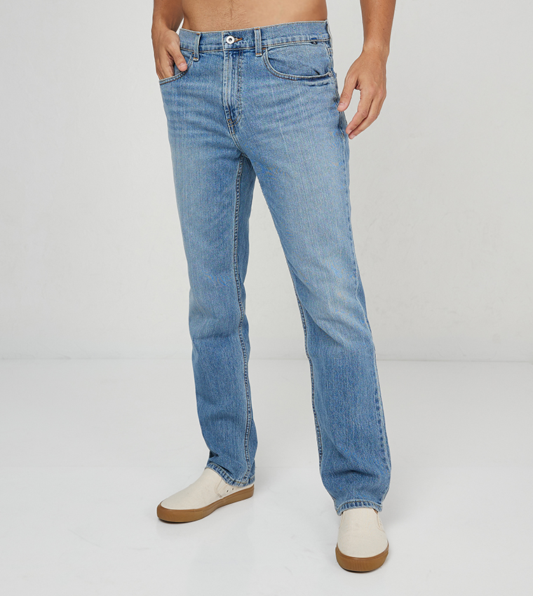 Buy Nautica Straight Fit Washed Jeans In Blue 6thStreet UAE