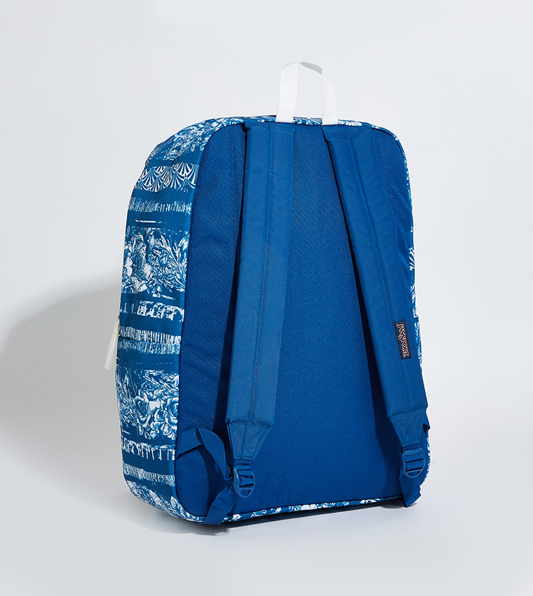 Buy Jansport Printed Zip Closure Backpack In Blue 6thStreet UAE