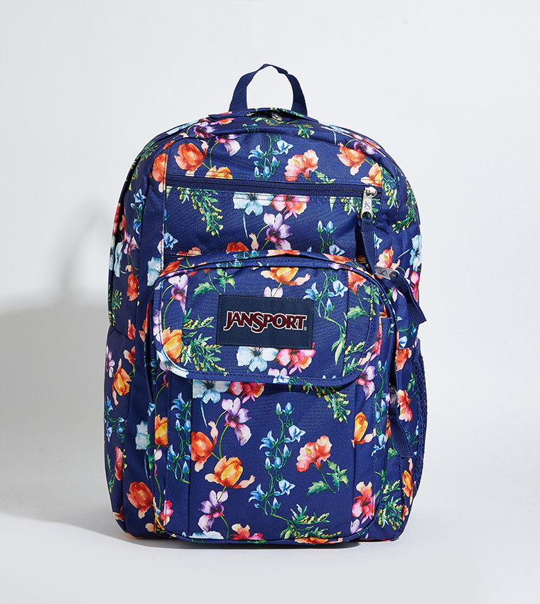 Buy Jansport Printed Zip Closure Backpack In Blue 6thStreet Bahrain