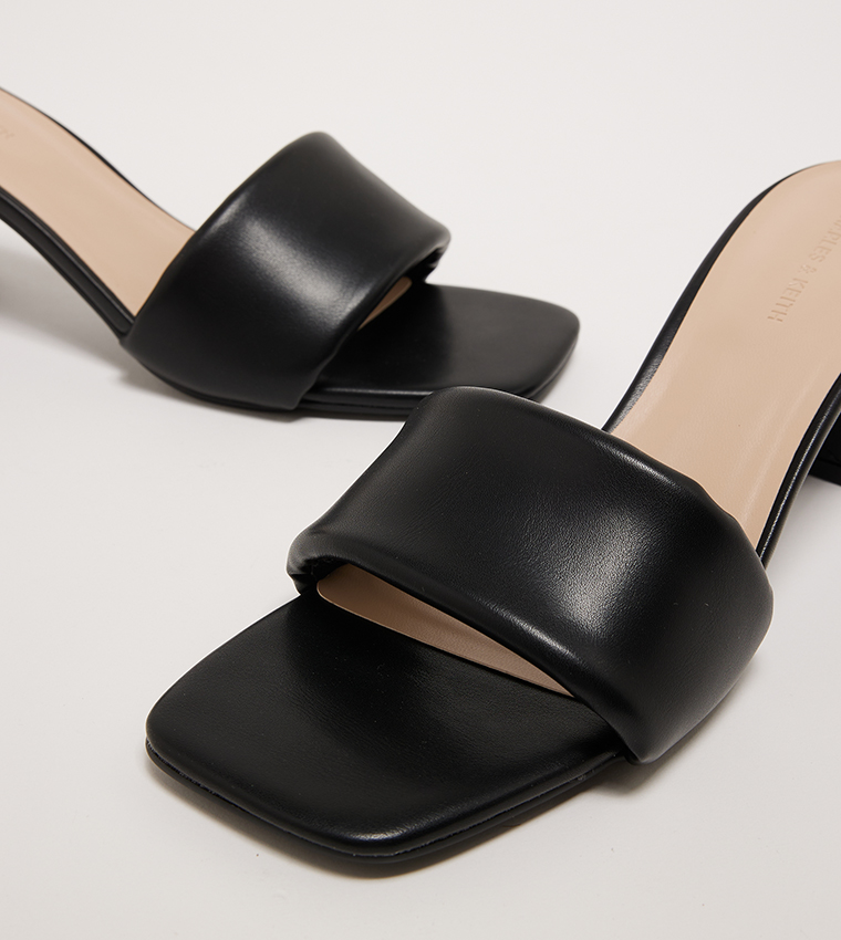 Quilted Block Heel Sandals