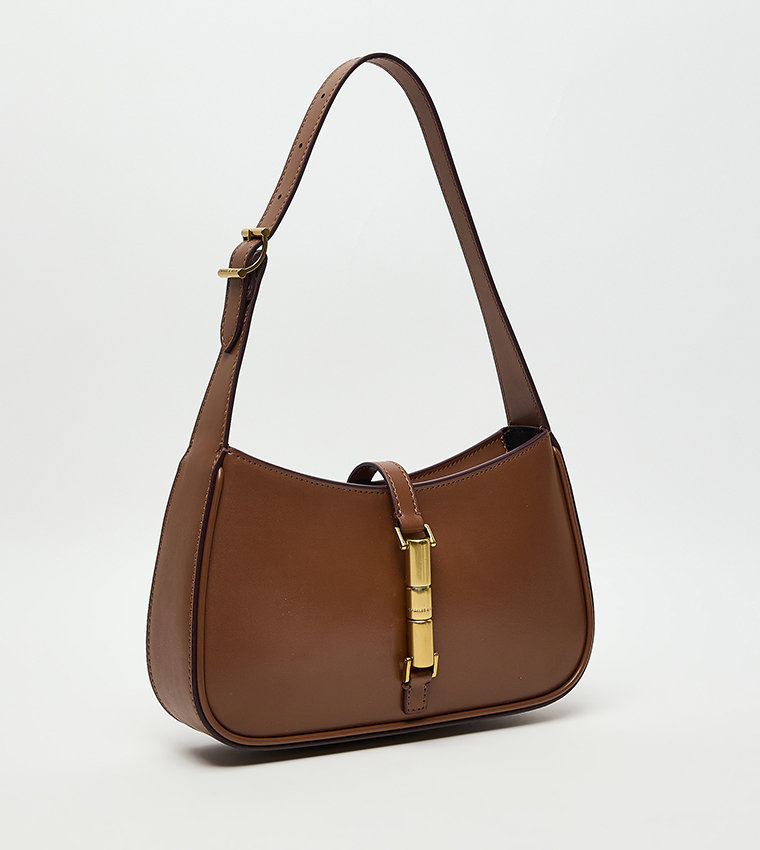 CESIA Metal Accent Shoulder Bag