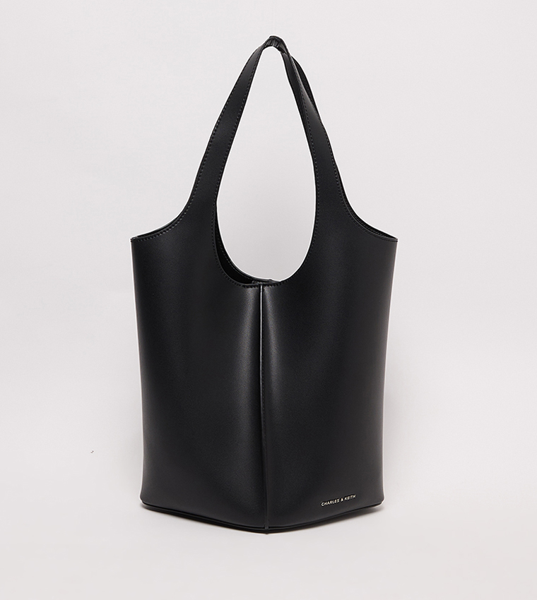Textured Tote Bag with Pouch