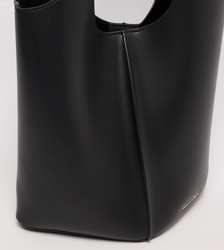 Textured Tote Bag with Pouch