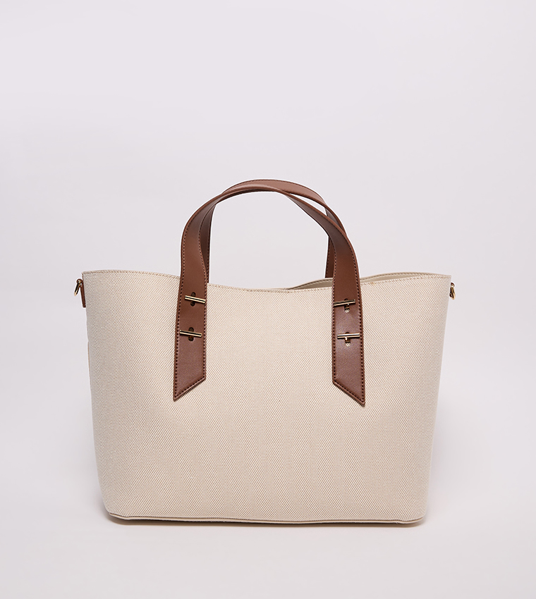 HARMONEE Textured Tote Bag Set
