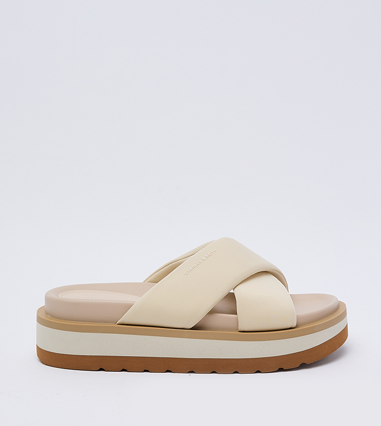 Crossover Strap Platform Sandals