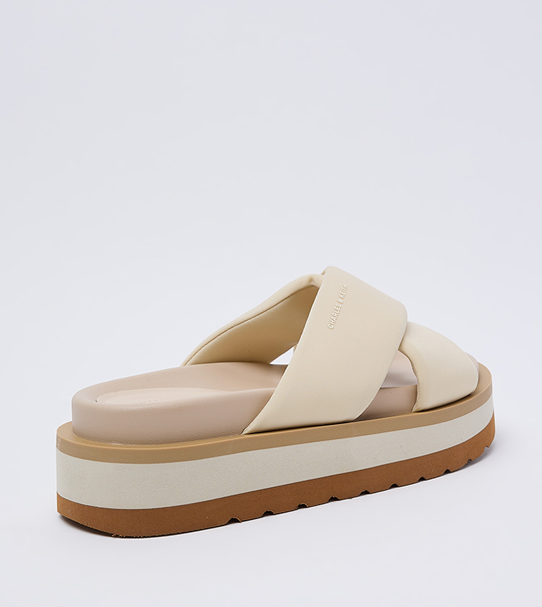 Crossover Strap Platform Sandals