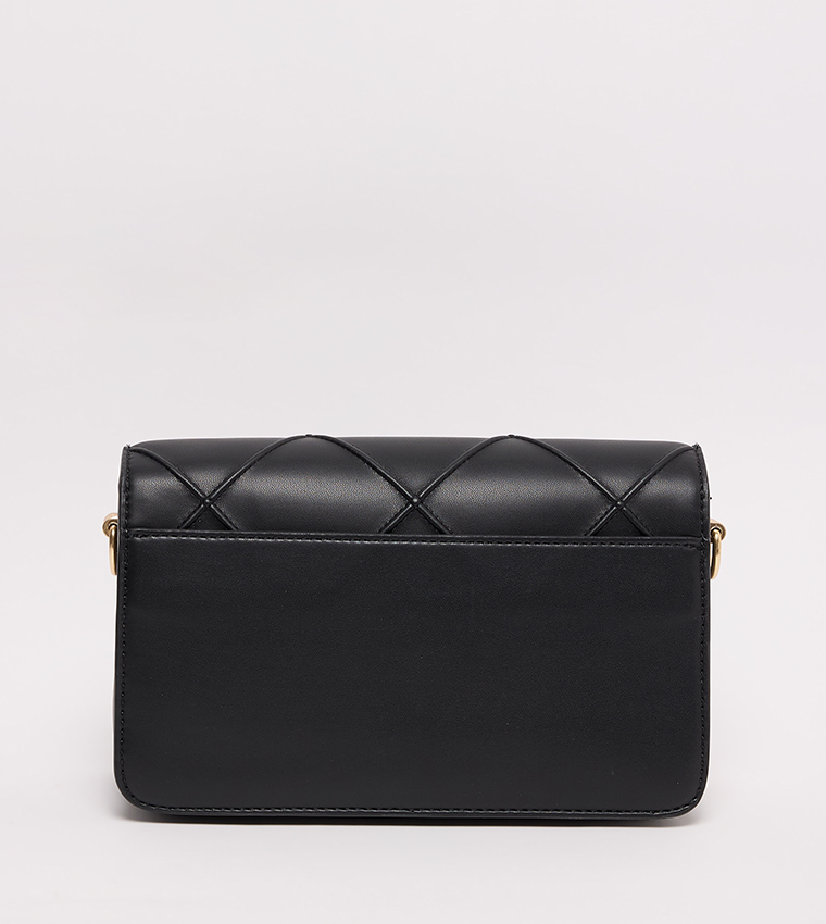 Quilted Twist-Lock Crossbody Bag