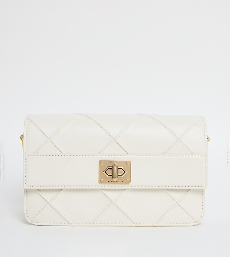 ELENI Quilted Flap Crossbody Bag