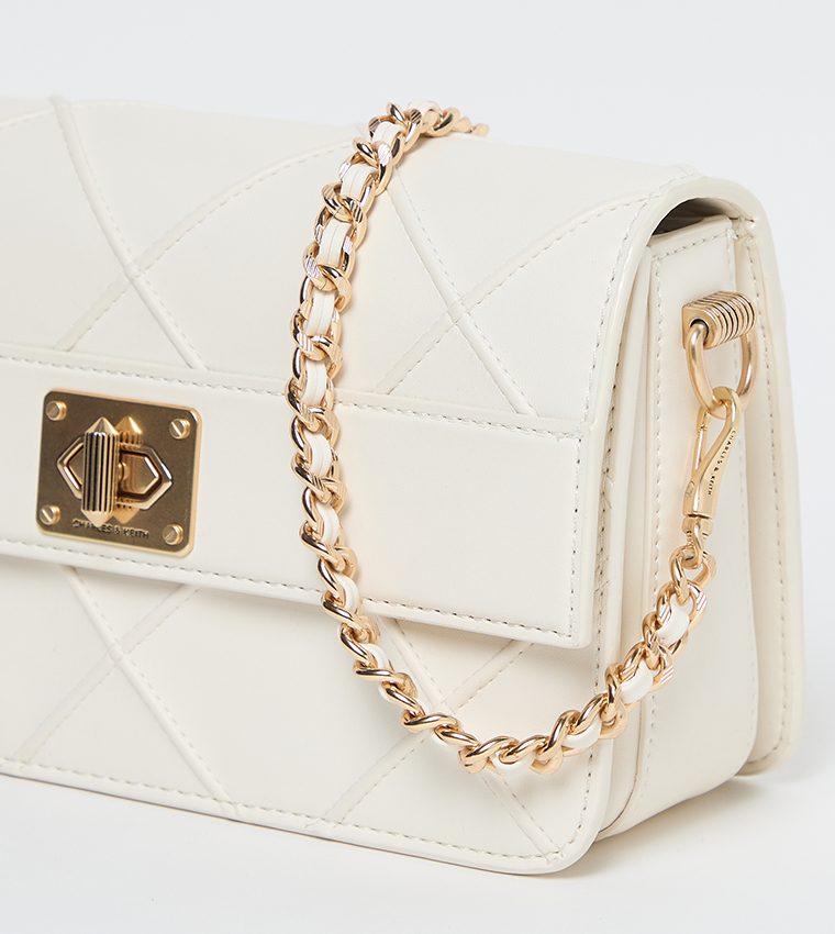 ELENI Quilted Flap Crossbody Bag