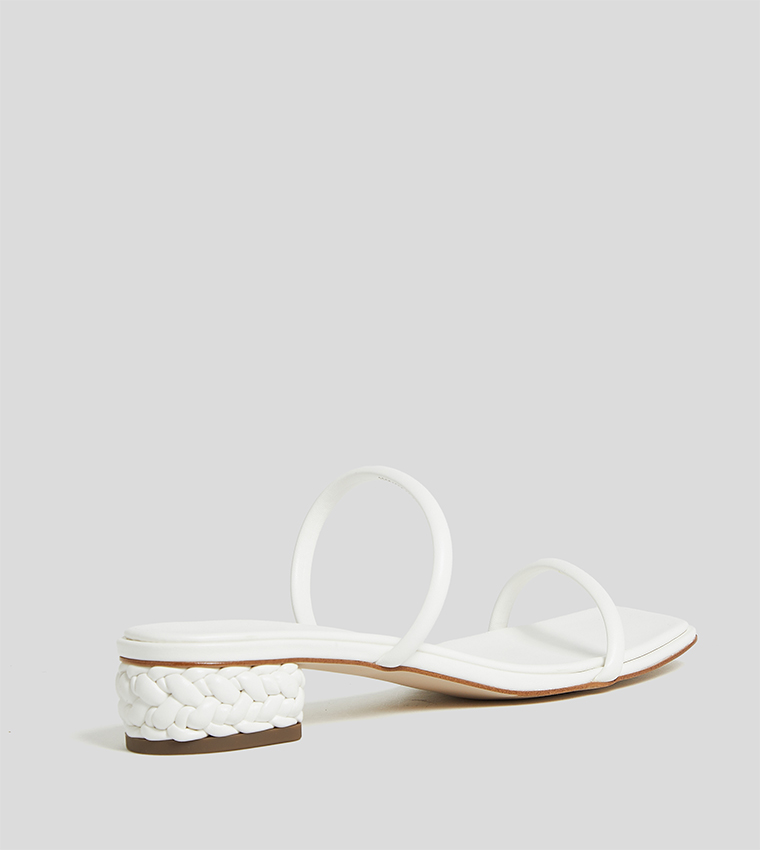 Double Strap Braided Heel Sandals