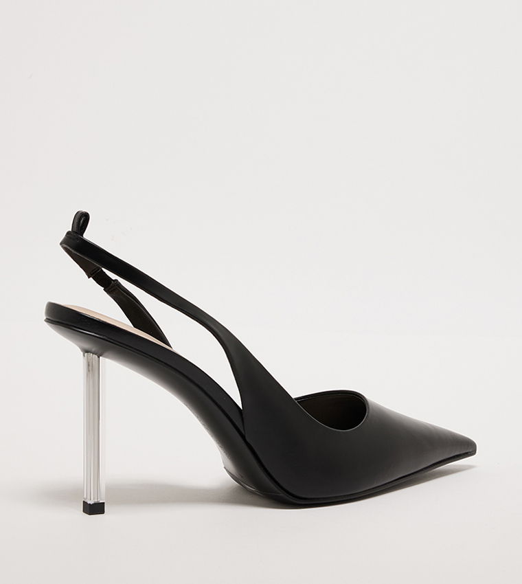Crystal Chain Ankle Strap Pumps