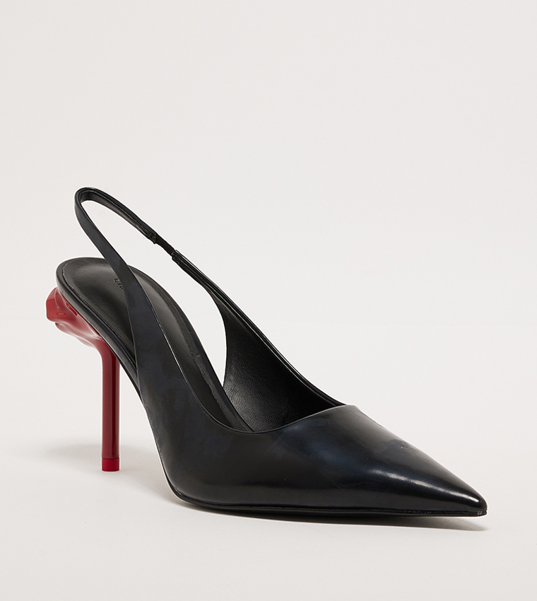 Flor Rose-Heel Slingback Pumps