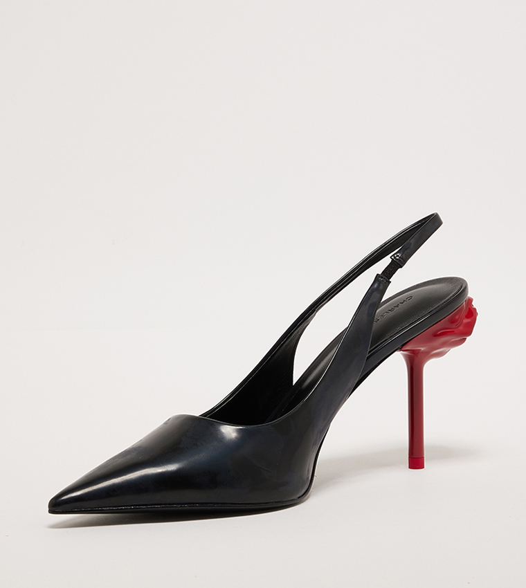 Flor Rose-Heel Slingback Pumps