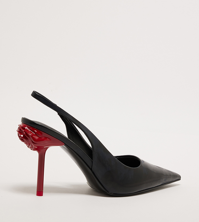 Flor Rose-Heel Slingback Pumps