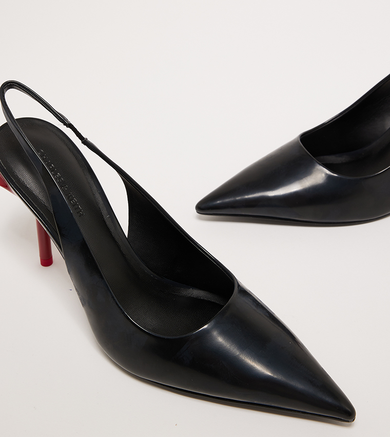 Flor Rose-Heel Slingback Pumps