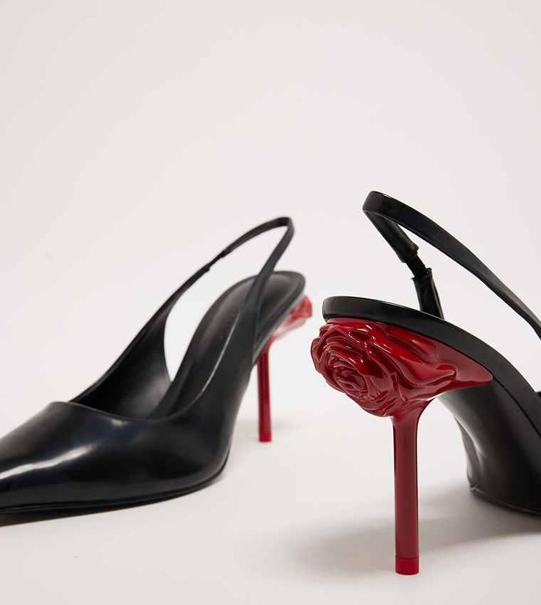 Flor Rose-Heel Slingback Pumps