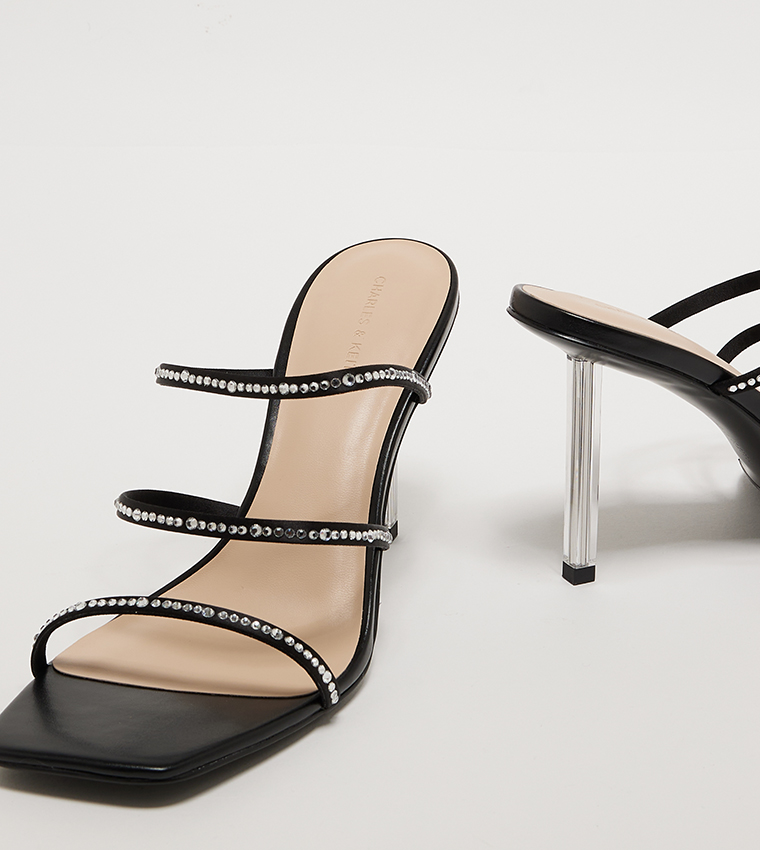 Embellished Strappy Heel Sandals