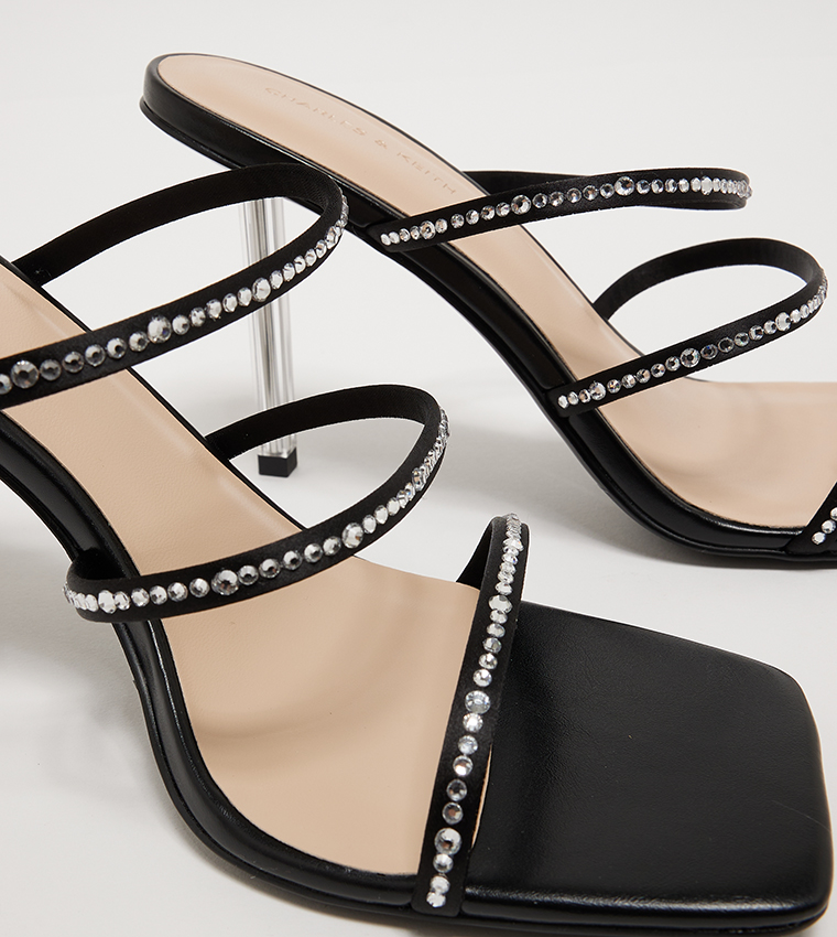 Embellished Strappy Heel Sandals