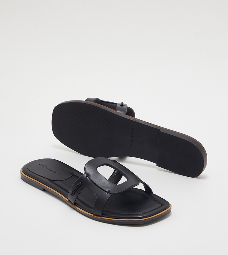 Cut-Out Detail Slide Sandals