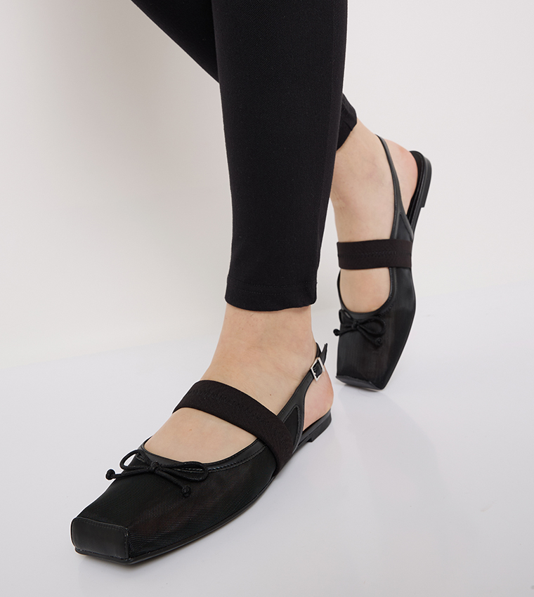 Bow slingback flats discount