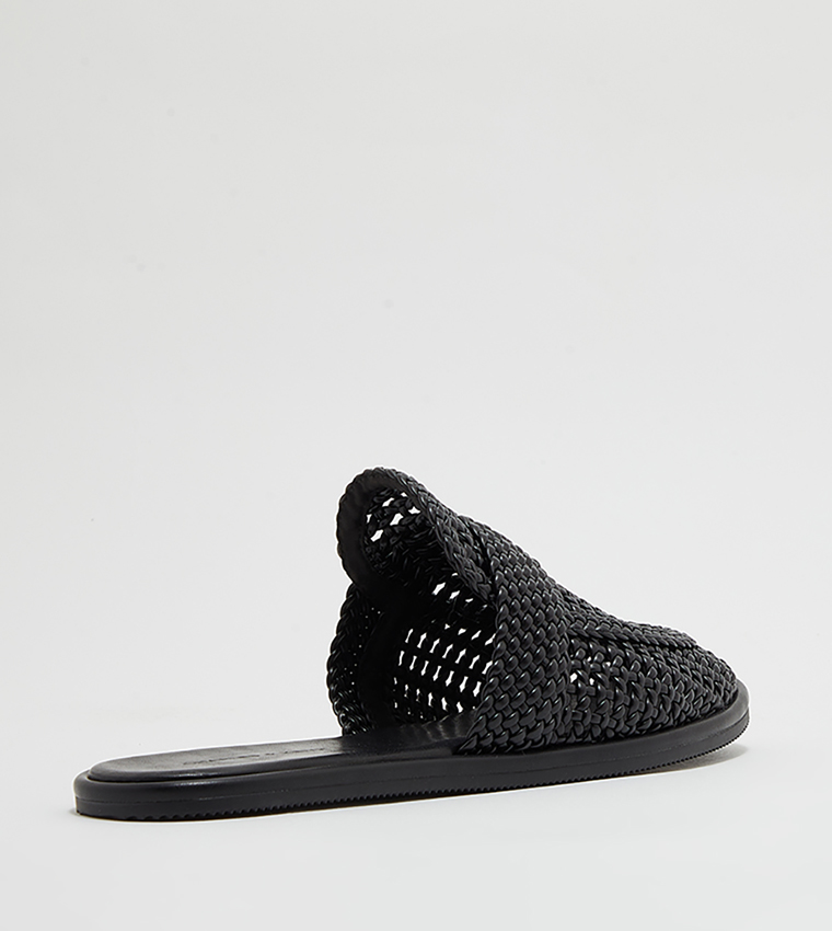 Braided Slip-On Loafer Mules