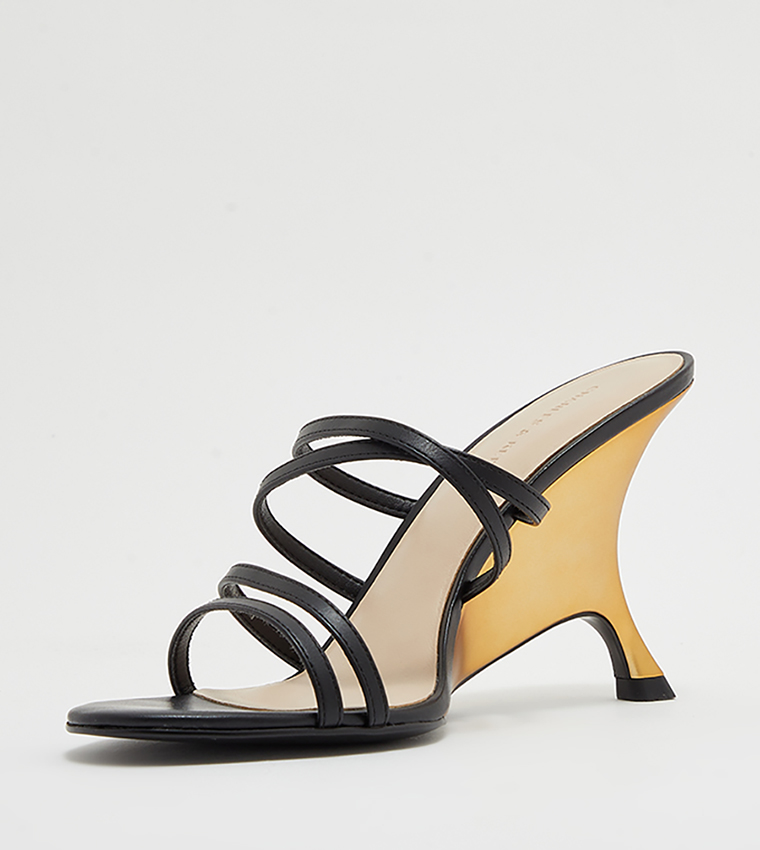 Strappy Sculptured Heel Sandals