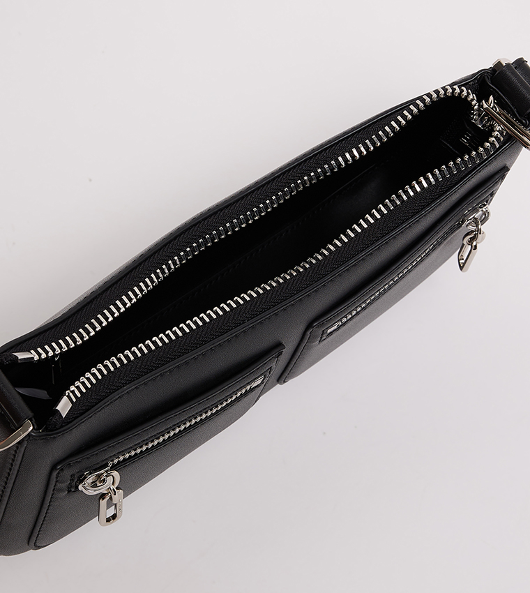 Textured Chain-Strap Shoulder Bag