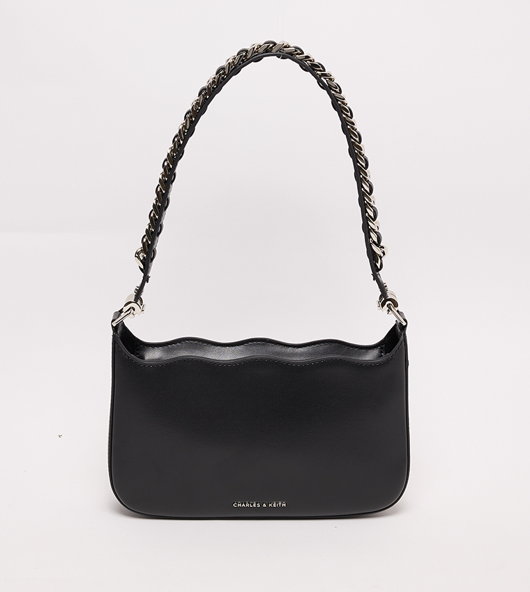 Textured Chain-Link Shoulder Bag