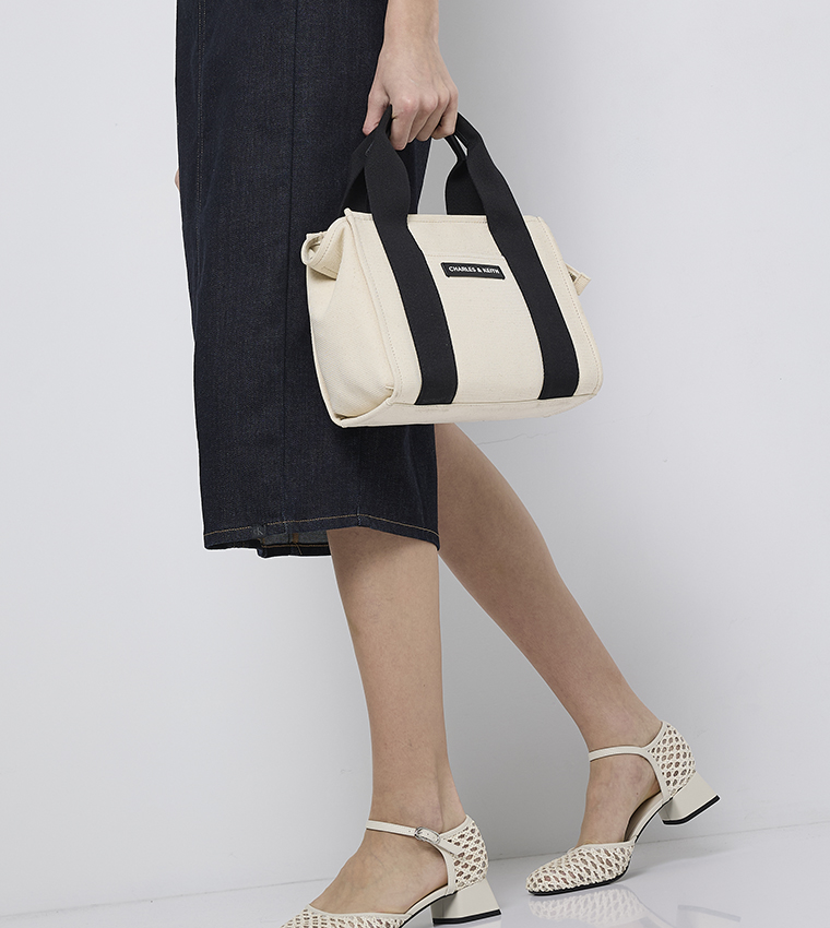 LYLA Contrast Trim Tote Bag