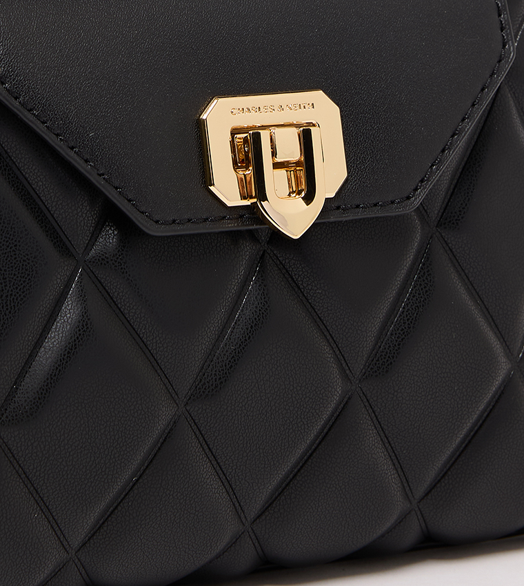 Quilted Braided-Strap Top Handle Bag