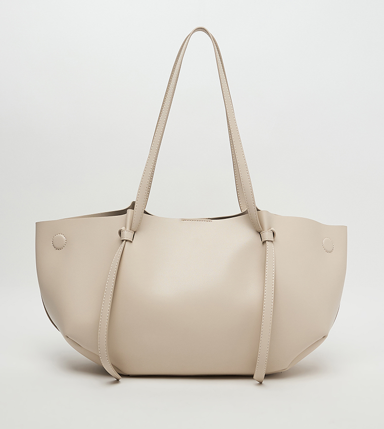 CALLA Textured Tote Bag with Pouch