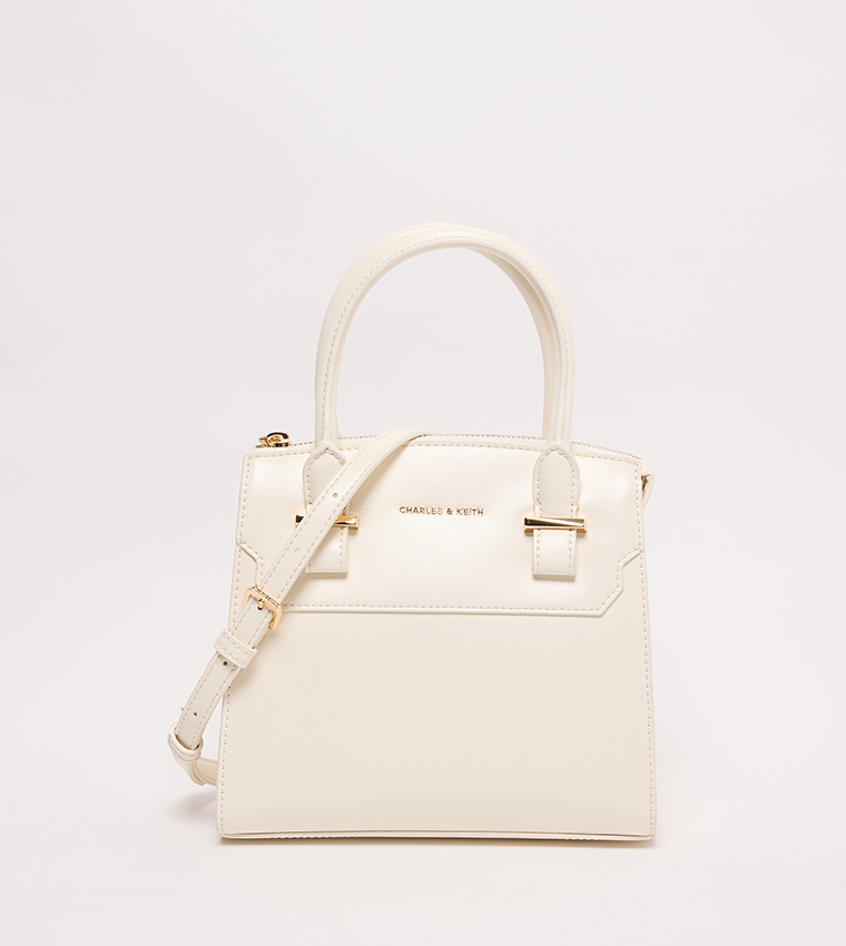 TEMMIE Logo Detail Handheld Bag