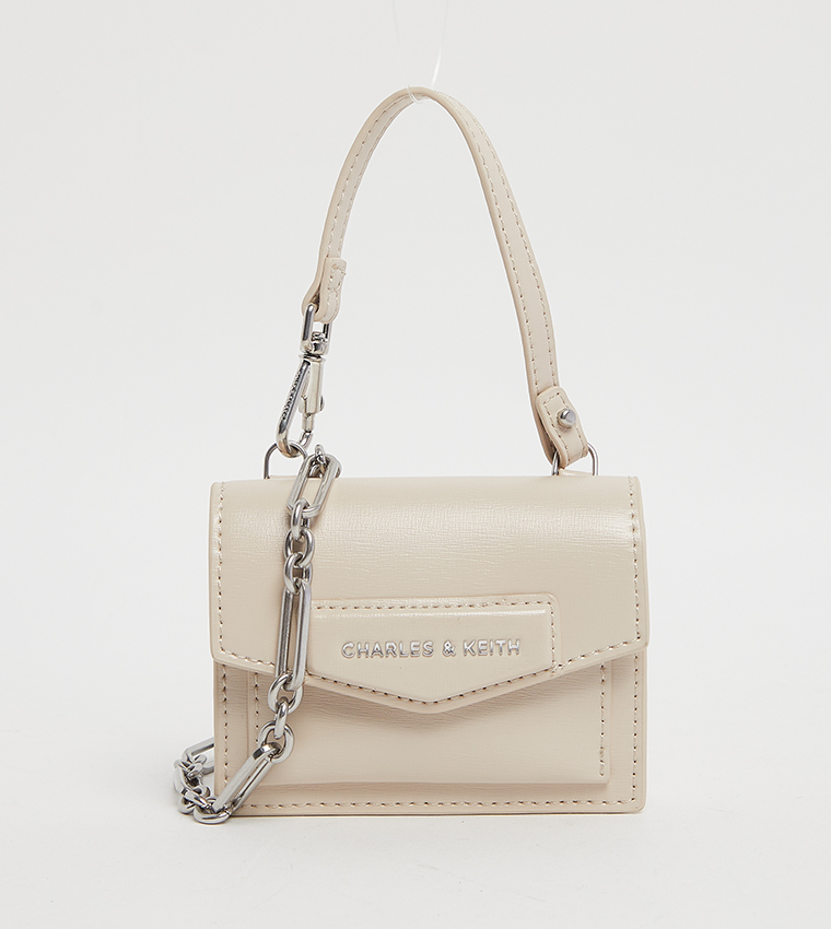 Buy Charles Keith ADELIE Flap Mini Bag In Off White 6thStreet Kuwait