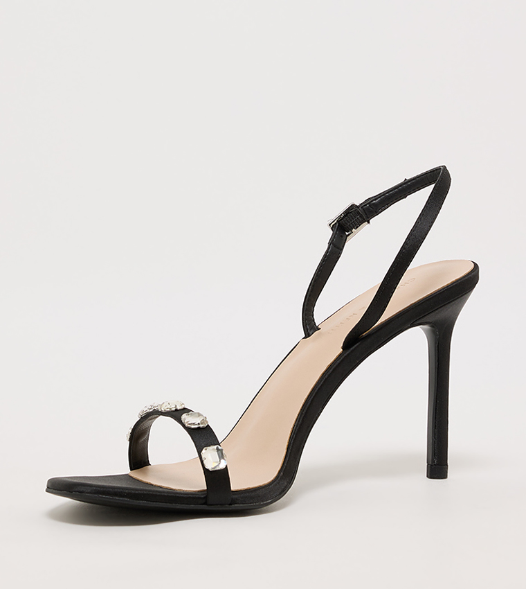 Embellished Slingback Heeled Sandals