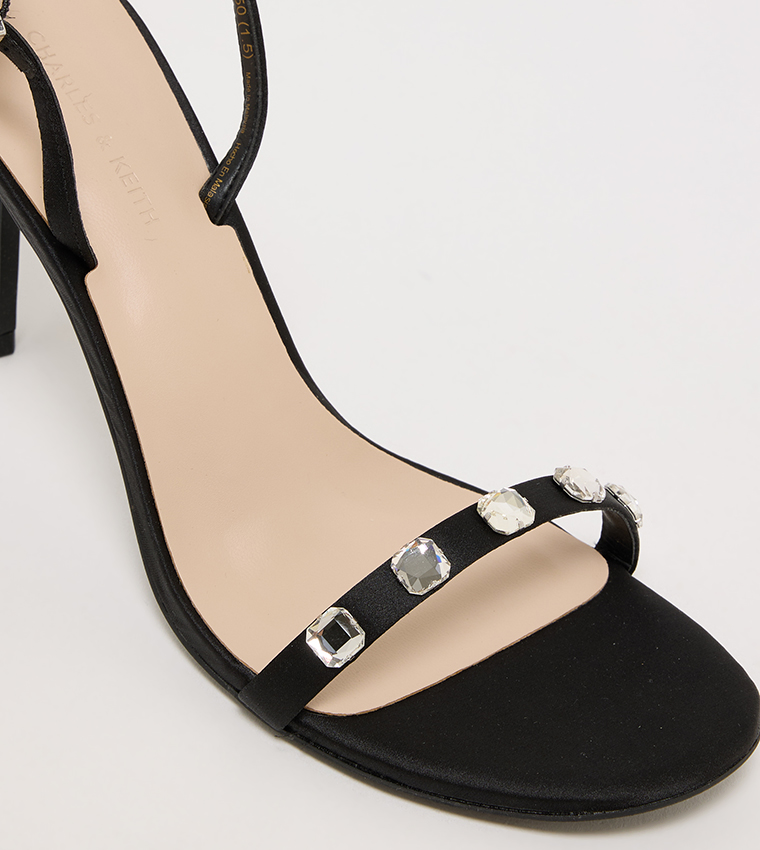 Embellished Slingback Heeled Sandals