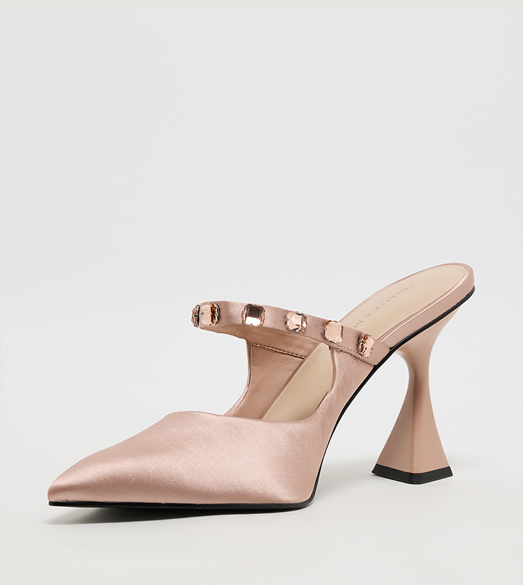 Gem Embellished Mule Pumps