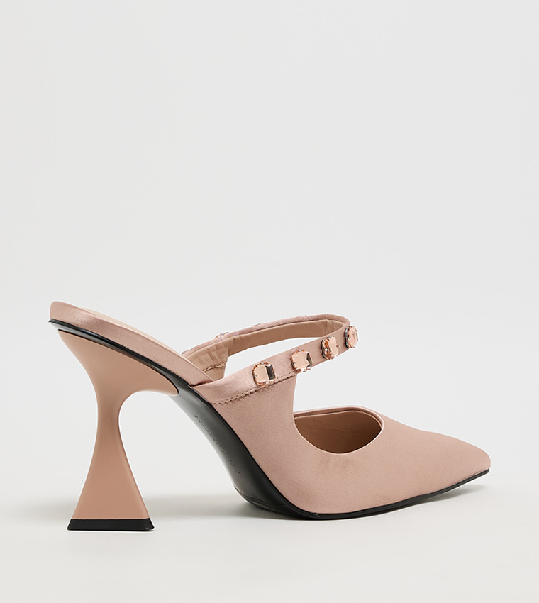 Gem Embellished Mule Pumps